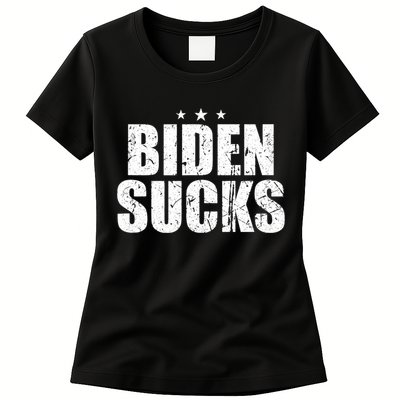 Biden Sucks Vintage Womens T-Shirt