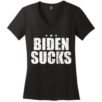 Biden Sucks Vintage Women's V-Neck T-Shirt