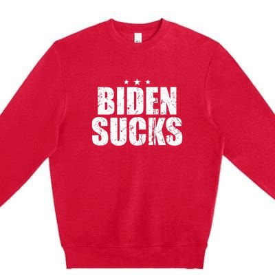 Biden Sucks Vintage Premium Crewneck Sweatshirt