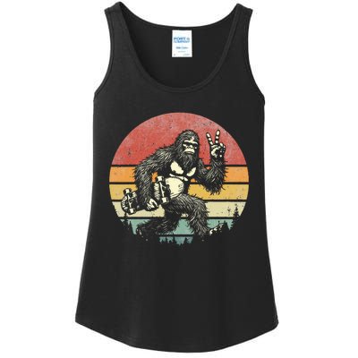 Bigfoot Skater Vintage Sasquatch Skateboarding Ladies Essential Tank