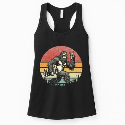 Bigfoot Skater Vintage Sasquatch Skateboarding Womens Tank Top