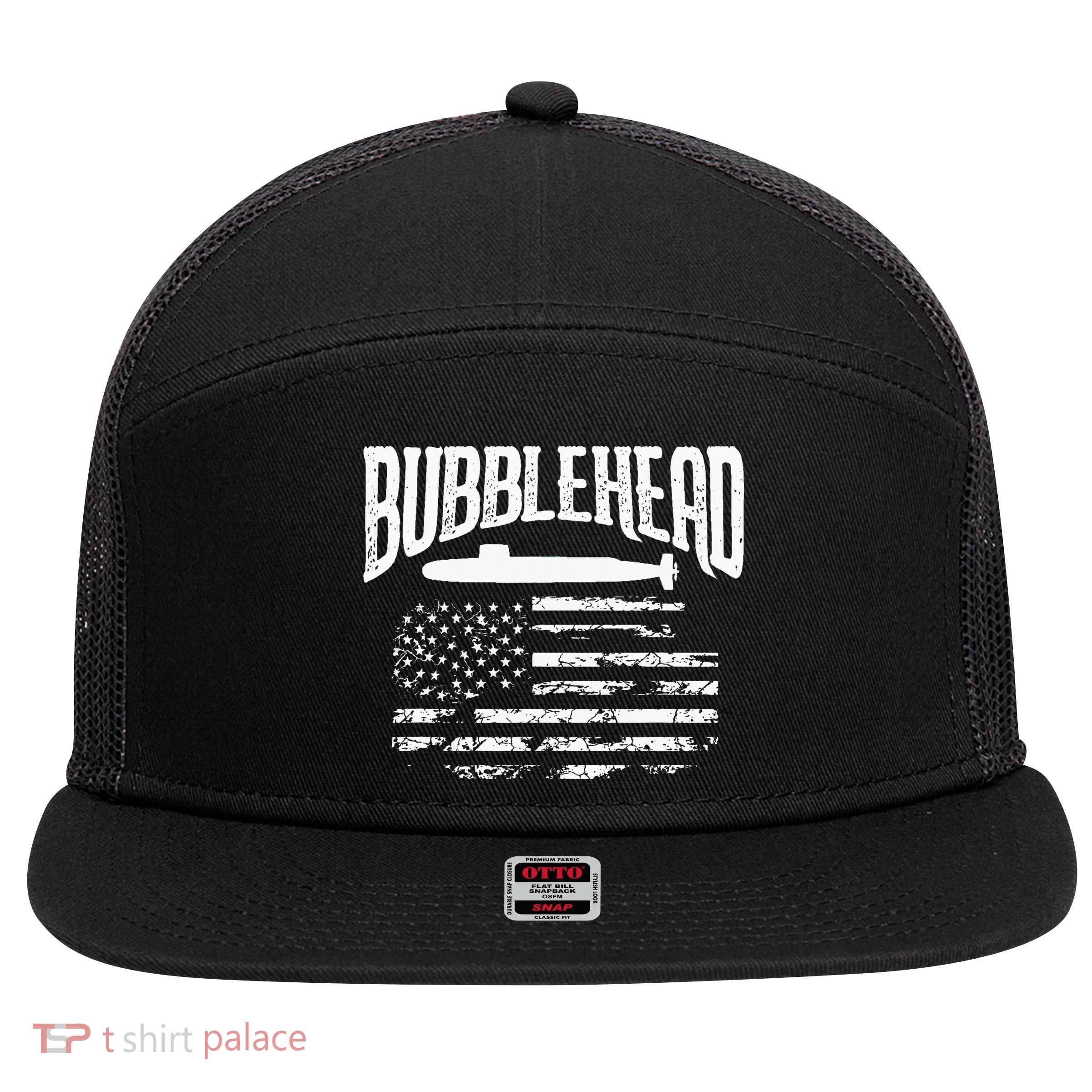 Bubblehead Submarine Veteran Gift For Submariner 7 Panel Mesh Trucker Snapback Hat