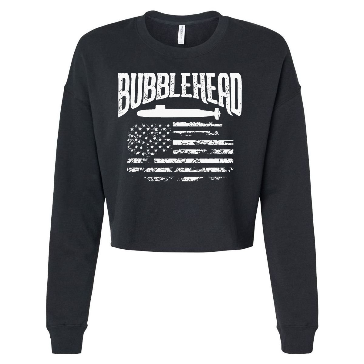 Bubblehead Submarine Veteran Gift For Submariner Cropped Pullover Crew