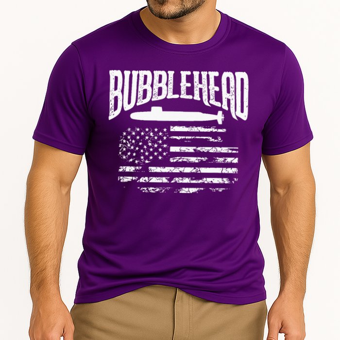 Bubblehead Submarine Veteran Gift For Submariner Cooling Performance Crew T-Shirt