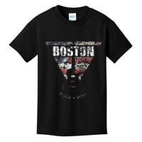 Boston Souvenir Vintage American Flag Guitar Player Rock Fan Kids T-Shirt