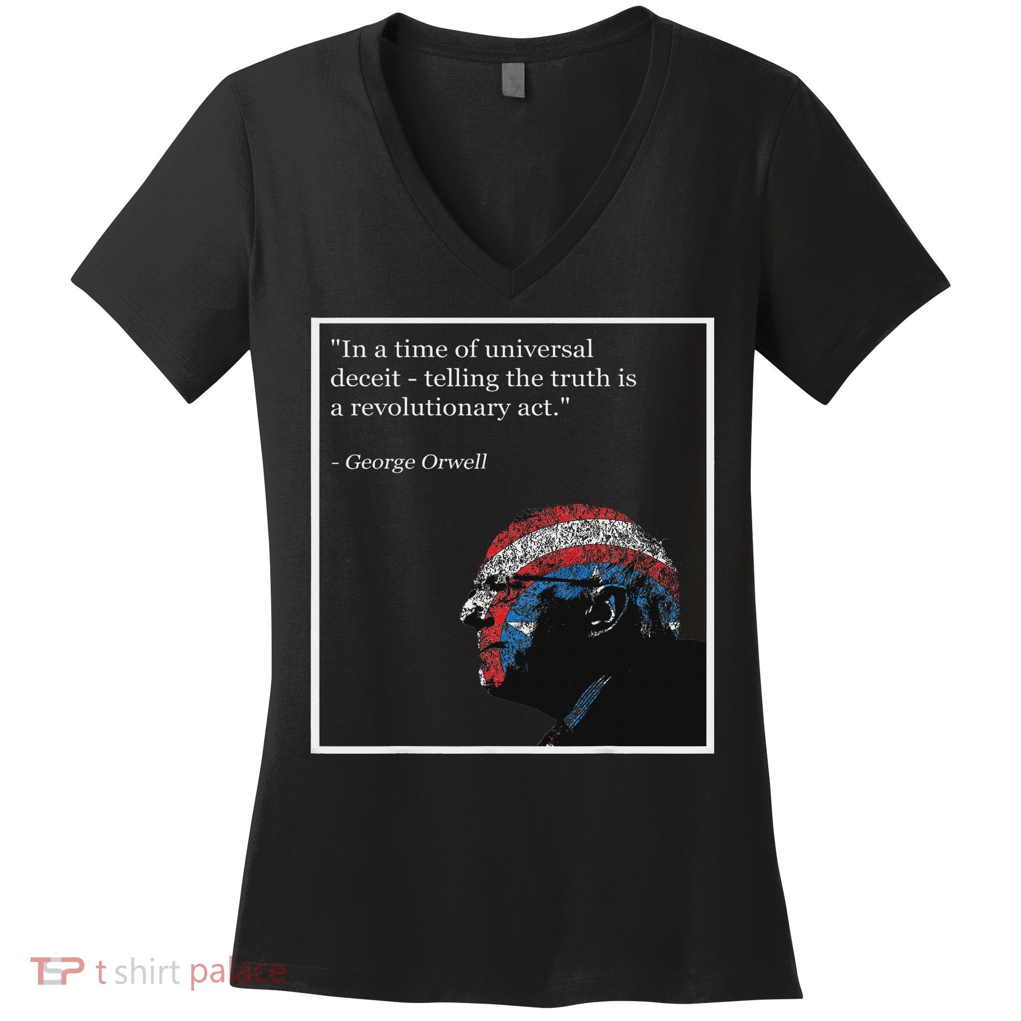 Bernie Sanders Vote For Truth Quote Feel The Bern Women's V-Neck T-Shirt