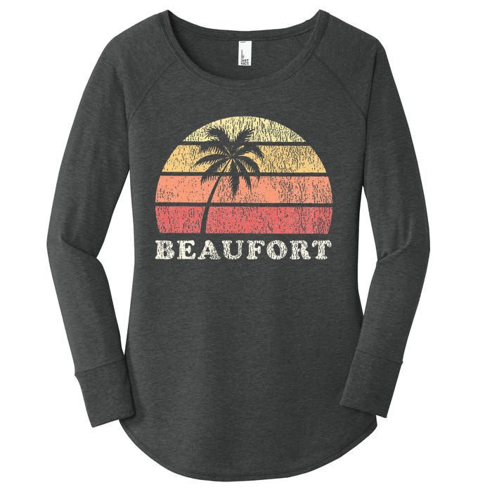 Beaufort Sc Vintage 70s Retro Throwback Women's Perfect Tri Tunic Long Sleeve Shirt