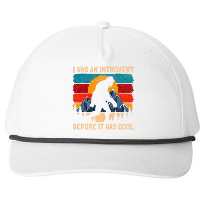 Bigfoot Sasquatch Vintage Retro Sunset Introvert Snapback Five-Panel Rope Hat