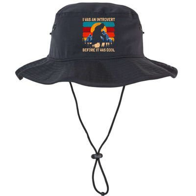 Bigfoot Sasquatch Vintage Retro Sunset Introvert Legacy Cool Fit Booney Bucket Hat