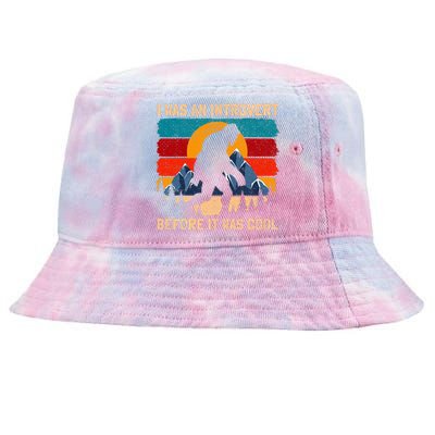 Bigfoot Sasquatch Vintage Retro Sunset Introvert Tie-Dyed Bucket Hat