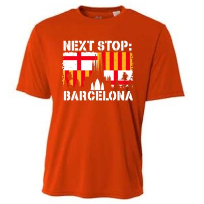 Barcelona Summer Vacation Trip Next Stop Spain Vacay Vibes Gift Cooling Performance Crew T-Shirt