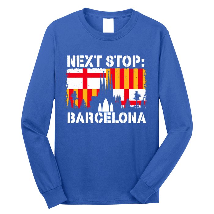 Barcelona Summer Vacation Trip Next Stop Spain Vacay Vibes Gift Long Sleeve Shirt