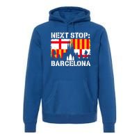 Barcelona Summer Vacation Trip Next Stop Spain Vacay Vibes Gift Premium Hoodie