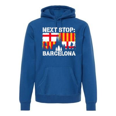 Barcelona Summer Vacation Trip Next Stop Spain Vacay Vibes Gift Premium Hoodie