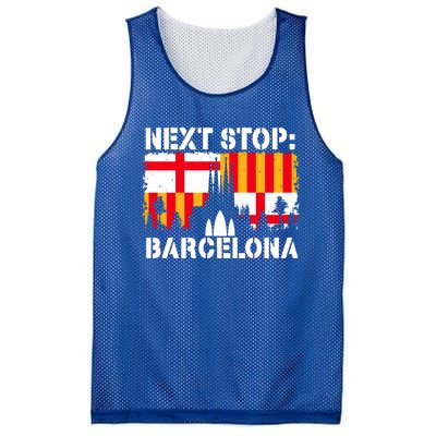 Barcelona Summer Vacation Trip Next Stop Spain Vacay Vibes Gift Mesh Reversible Basketball Jersey Tank