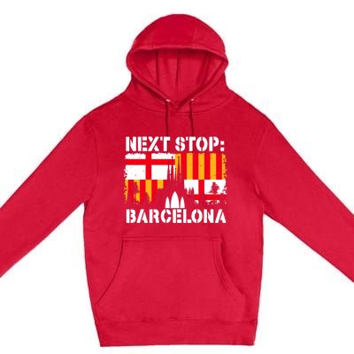 Barcelona Summer Vacation Trip Next Stop Spain Vacay Vibes Gift Premium Pullover Hoodie