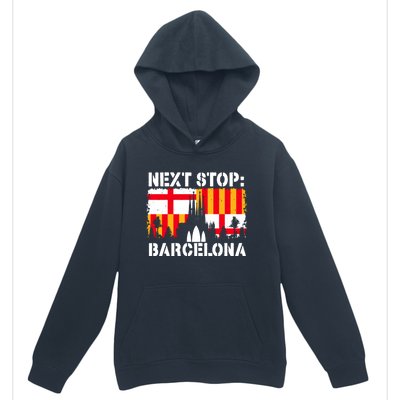 Barcelona Summer Vacation Trip Next Stop Spain Vacay Vibes Gift Urban Pullover Hoodie