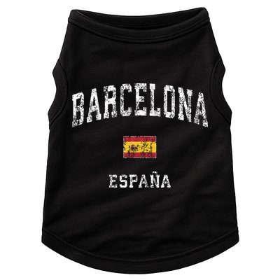 Barcelona Spain Vintage Athletic Sports Doggie Tank