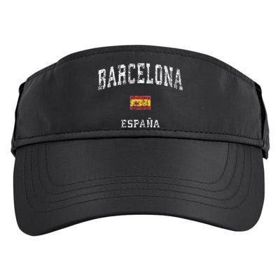 Barcelona Spain Vintage Athletic Sports Adult Drive Performance Visor