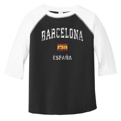 Barcelona Spain Vintage Athletic Sports Toddler Fine Jersey T-Shirt