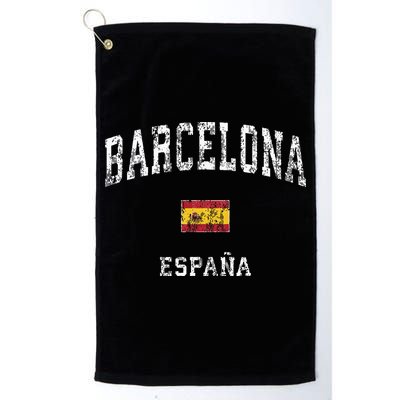 Barcelona Spain Vintage Athletic Sports Golf Towel