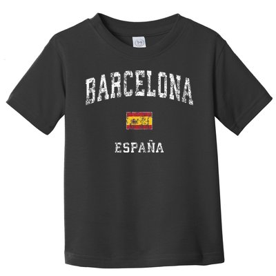 Barcelona Spain Vintage Athletic Sports Toddler T-Shirt