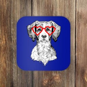 Brittany Spaniel Valentines Day Dog Mom Dog Lover Great Gift Coaster