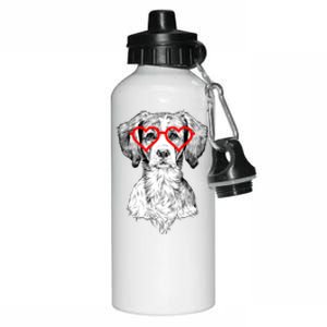 Brittany Spaniel Valentines Day Dog Mom Dog Lover Great Gift Aluminum Water Bottle