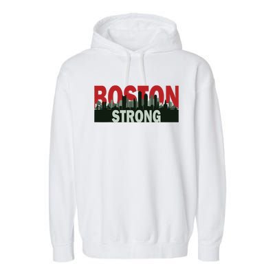 Boston Strong Vintage Boston City Skyline Garment-Dyed Fleece Hoodie