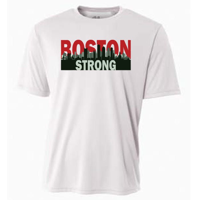 Boston Strong Vintage Boston City Skyline Cooling Performance Crew T-Shirt