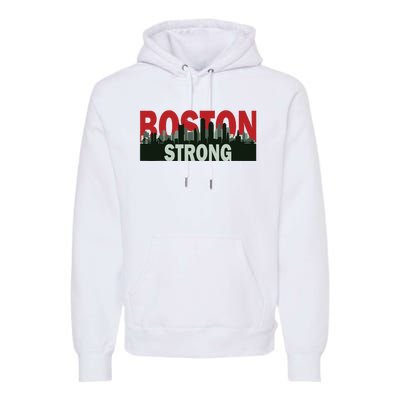 Boston Strong Vintage Boston City Skyline Premium Hoodie