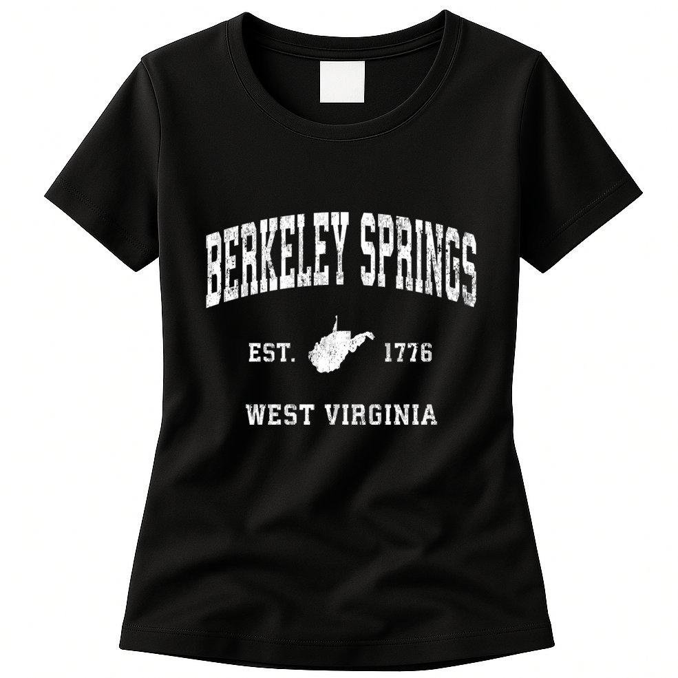 Berkeley Springs West Virginia Wv Vintage Athletic Womens T-Shirt