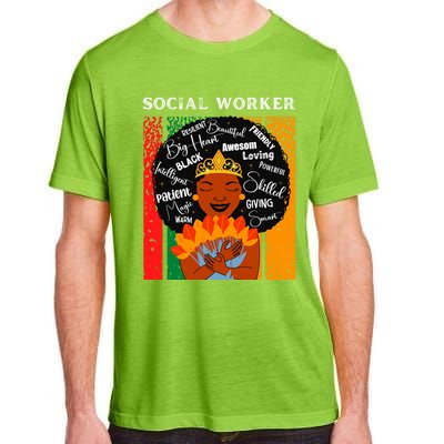 Black Social Worker Queen Black History Month Melanin Gift Adult ChromaSoft Performance T-Shirt