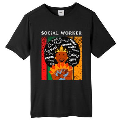 Black Social Worker Queen Black History Month Melanin Gift Tall Fusion ChromaSoft Performance T-Shirt