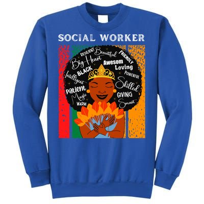 Black Social Worker Queen Black History Month Melanin Gift Sweatshirt