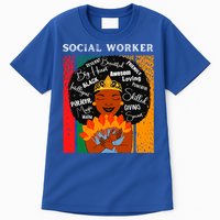 Black Social Worker Queen Black History Month Melanin Gift Tall T-Shirt