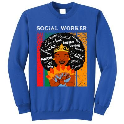 Black Social Worker Queen Black History Month Melanin Gift Tall Sweatshirt