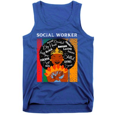 Black Social Worker Queen Black History Month Melanin Gift Tank Top