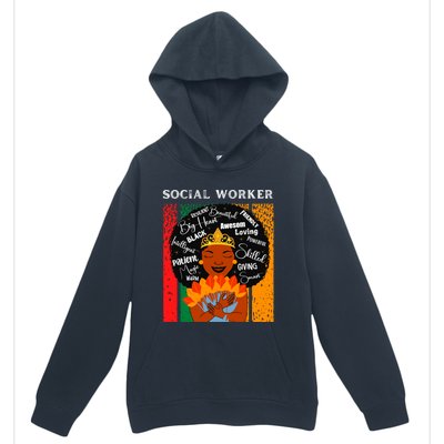 Black Social Worker Queen Black History Month Melanin Gift Urban Pullover Hoodie