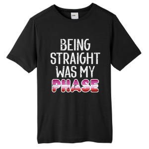 Being Straight Was My Phase Lesbian Funny Lgbtq Pride Flag Tall Fusion ChromaSoft Performance T-Shirt