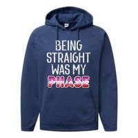 Being Straight Was My Phase Lesbian Funny Lgbtq Pride Flag Performance Fleece Hoodie