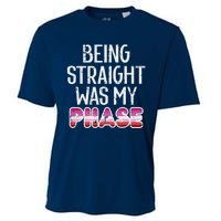 Being Straight Was My Phase Lesbian Funny Lgbtq Pride Flag Cooling Performance Crew T-Shirt