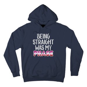 Being Straight Was My Phase Lesbian Funny Lgbtq Pride Flag Hoodie