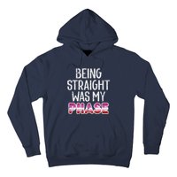 Being Straight Was My Phase Lesbian Funny Lgbtq Pride Flag Hoodie