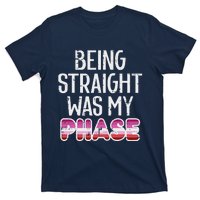 Being Straight Was My Phase Lesbian Funny Lgbtq Pride Flag T-Shirt