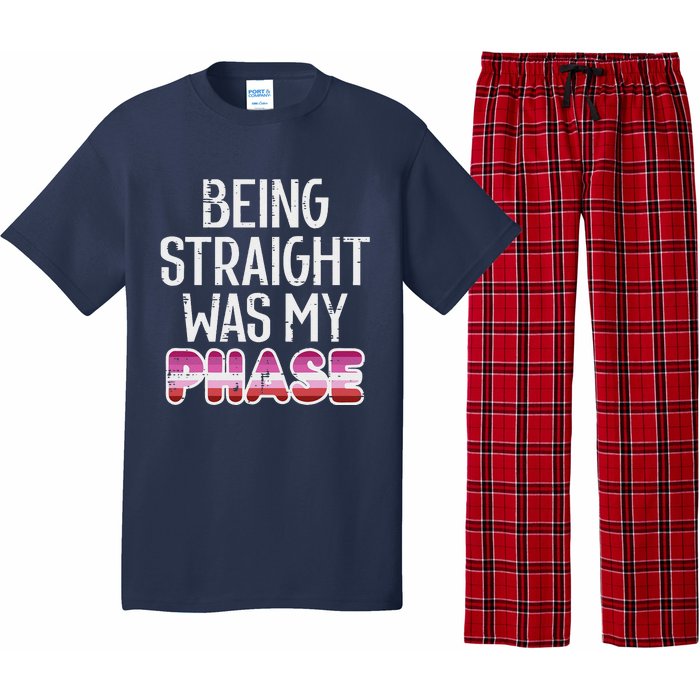 Being Straight Was My Phase Lesbian Funny Lgbtq Pride Flag Pajama Set