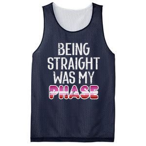 Being Straight Was My Phase Lesbian Funny Lgbtq Pride Flag Mesh Reversible Basketball Jersey Tank