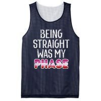 Being Straight Was My Phase Lesbian Funny Lgbtq Pride Flag Mesh Reversible Basketball Jersey Tank