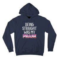 Being Straight Was My Phase Lesbian Funny Lgbtq Pride Flag Tall Hoodie