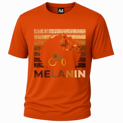 Black Strong Women Afro Love Melanin African Cooling Performance Crew T-Shirt